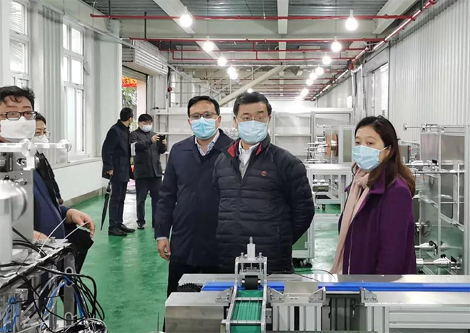 陸曉春書記赴誠(chéng)格調(diào)研防疫物資生產(chǎn)