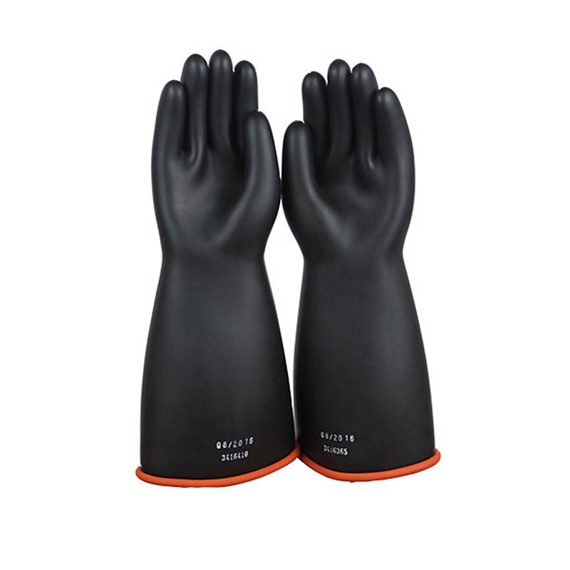 黑橘直筒款絕緣手套4級